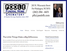 Tablet Screenshot of poolefh.com